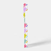 Hahnentrittmuster Multicolor+White Big Pattern iPhone Hülle (Linke Seite)