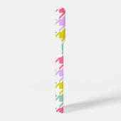 Hahnentrittmuster Multicolor+White Big Pattern iPhone Hülle (Rechte Seite)