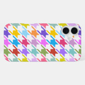 Hahnentrittmuster Multicolor+White Big Pattern iPhone Hülle (Rückseite (Horizontal))