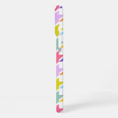 Hahnentrittmuster Multicolor+White Big Pattern iPhone Hülle (Linke Seite)