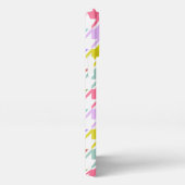 Hahnentrittmuster Multicolor+White Big Pattern iPhone Hülle (Rechte Seite)