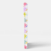 Hahnentrittmuster Multicolor+White Big Pattern iPhone Hülle (Linke Seite)