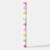 Hahnentrittmuster Multicolor+White Big Pattern iPhone Hülle (Rechte Seite)