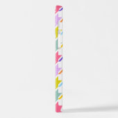 Hahnentrittmuster Multicolor+White Big Pattern iPhone Hülle (Linke Seite)