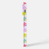 Hahnentrittmuster Multicolor+White Big Pattern iPhone Hülle (Linke Seite)