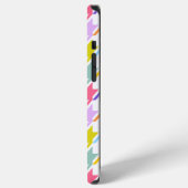 Hahnentrittmuster Multicolor+White Big Pattern iPhone Hülle (Linke Seite)