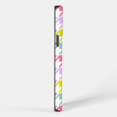 Hahnentrittmuster Multicolor+White Big Pattern iPhone Hülle (Rechte Seite)