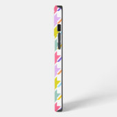 Hahnentrittmuster Multicolor+White Big Pattern iPhone Hülle (Linke Seite)
