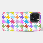 Hahnentrittmuster Multicolor+White Big Pattern iPhone Hülle (Rückseite (Horizontal))