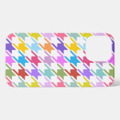 Hahnentrittmuster Multicolor+White Big Pattern iPhone Hülle (Rückseite (Horizontal))