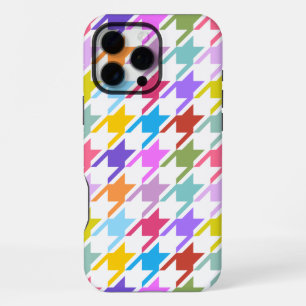 Hahnentrittmuster Multicolor+White Big Pattern iPhone 16 Pro Max Hülle