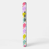 Hahnentrittmuster Multicolor+White Big Pattern iPhone Hülle (Linke Seite)