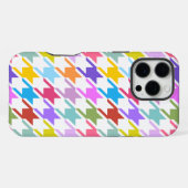 Hahnentrittmuster Multicolor+White Big Pattern iPhone Hülle (Rückseite (Horizontal))