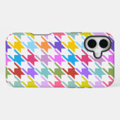 Hahnentrittmuster Multicolor+White Big Pattern iPhone Hülle (Rückseite (Horizontal))