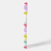 Hahnentrittmuster Multicolor+White Big Pattern iPhone Hülle (Rechte Seite)