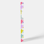 Hahnentrittmuster Multicolor+White Big Pattern iPhone Hülle (Linke Seite)