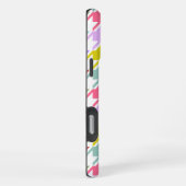 Hahnentrittmuster Multicolor+White Big Pattern iPhone Hülle (Rechte Seite)