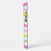 Hahnentrittmuster Multicolor+White Big Pattern iPhone Hülle (Linke Seite)