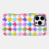 Hahnentrittmuster Multicolor+White Big Pattern iPhone Hülle (Rückseite (Horizontal))