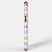Hahnentrittmuster Multicolor+White Big Pattern iPhone Hülle (Rechte Seite)