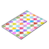 Hahnentrittmuster Multicolor+White Big Pattern Notizblock (Linke Seite)