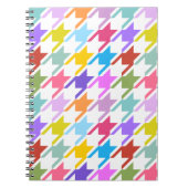 Hahnentrittmuster Multicolor+White Big Pattern Notizblock (Vorderseite)
