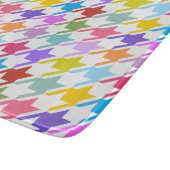 Hahnentrittmuster Multicolor+White Big Pattern Schneidebrett (Ecke)