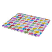 Hahnentrittmuster Multicolor+White Big Pattern Schneidebrett (Ecke)