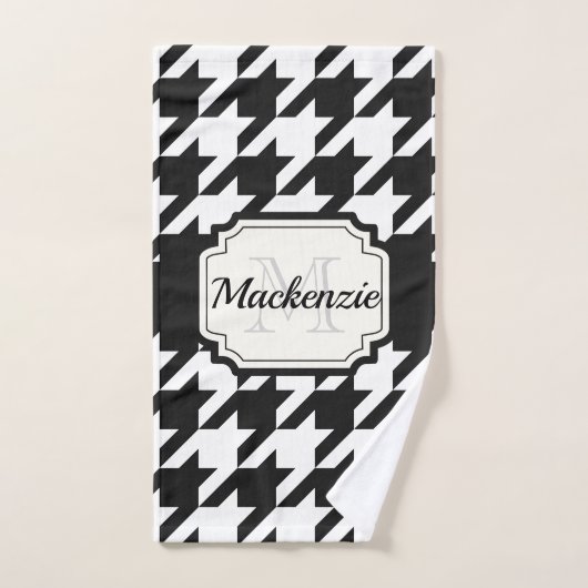 Hahnentrittmuster Muster Badhandtuch Set (Handtuch)