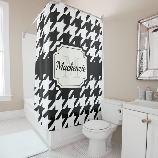 Hahnentrittmuster-Muster Duschvorhang (Beispiel)