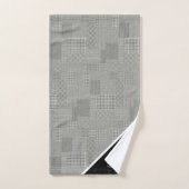 Hahnentrittmuster Muster Elegante Monogramm Badhandtuch Set (Handtuch)
