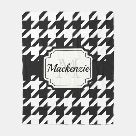 Hahnentrittmuster-Muster Fleecedecke (Vorderseite)