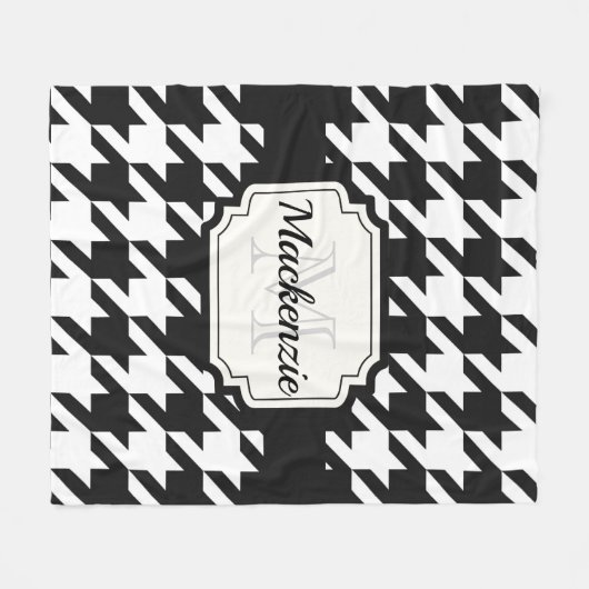 Hahnentrittmuster-Muster Fleecedecke (Vorderseite (Horizontal))