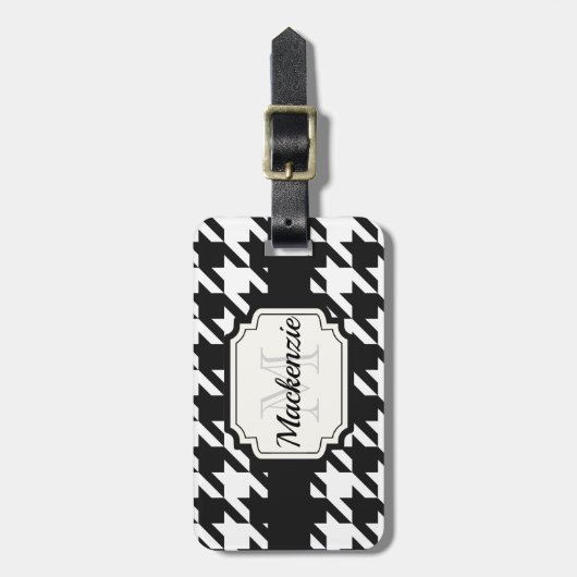 Hahnentrittmuster Muster Gepäckanhänger (Vorderseite vertikal)