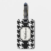 Hahnentrittmuster Muster Gepäckanhänger (Rückseite vertikal)