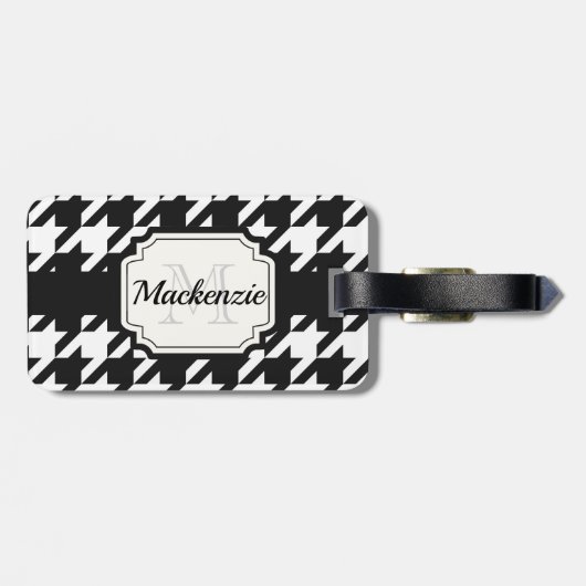 Hahnentrittmuster Muster Gepäckanhänger (Rückseite horizontal)