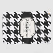Hahnentrittmuster Muster Golfhandtuch (Horizontal)