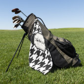 Hahnentrittmuster Muster Golfhandtuch (Gras)