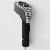 Hahnentrittmuster Muster Mit Monogramm Schwarz-wei Golf Headcover (angewinkelt)