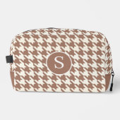 Hahnentrittmuster Muster Mocha Mousse Toilettenbeu Waschbeutel (Vorderseite)