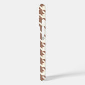 Hahnentrittmuster Muster Mocha Mousse und Weiß Case-Mate iPhone Hülle (Rückseite / Links)