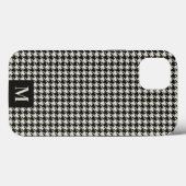 Hahnentrittmuster Muster Monogram iPhone Case (Rückseite (Horizontal))