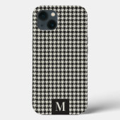 Hahnentrittmuster Muster Monogram iPhone Case (Rückseite)