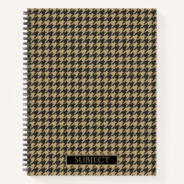 Hahnentrittmuster-Muster-Pale Taupe- Notizblock