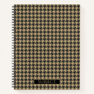 Hahnentrittmuster-Muster-Pale Taupe- Notizblock