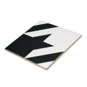 Hahnentrittmuster Muster Schwarz-weiß Fliese (Seite)