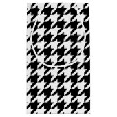 Hahnentrittmuster-Muster Schwarzweiss Kleine Geschenktüte (Rückseite)