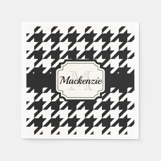 Hahnentrittmuster Muster Serviette (Vorderseite)