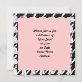 Hahnentrittmuster-Party Einladung (Rückseite)