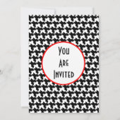 Hahnentrittmuster Party Einladung (Rückseite)